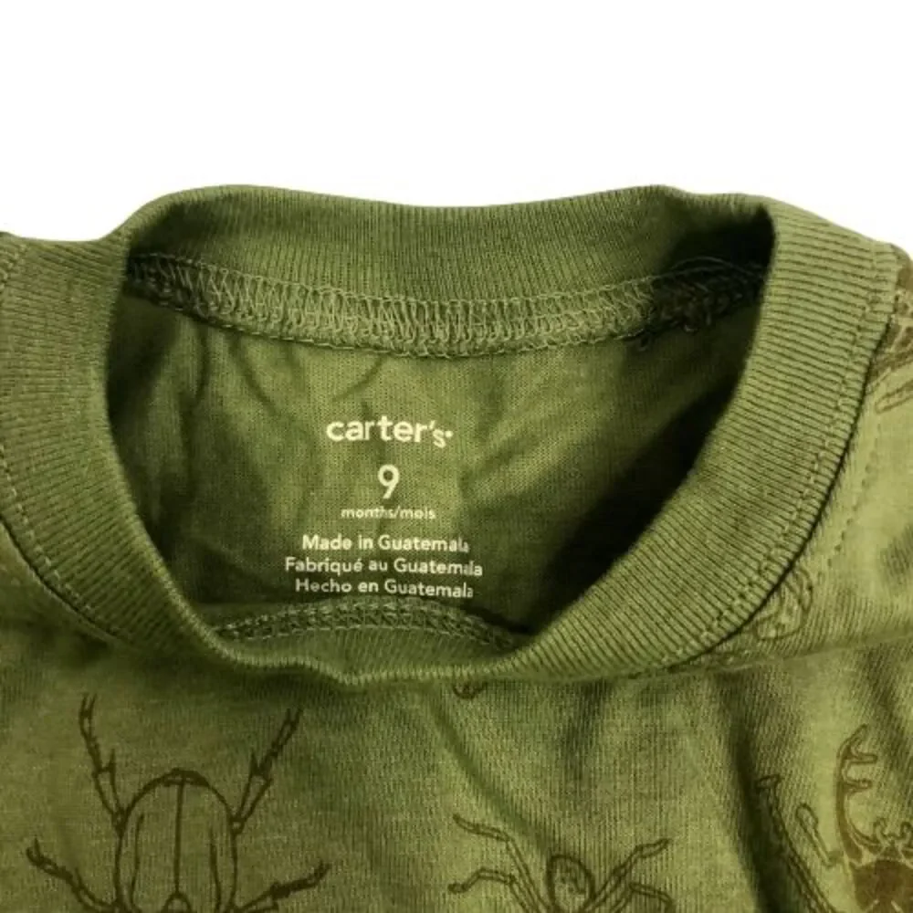Carters Baby Boys T- Shirt - Layered - Long Sleeve - Bugs - 9 month